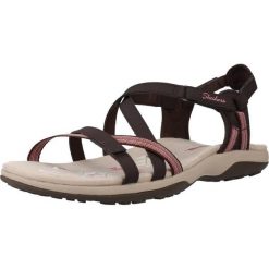 Sandały SKECHERS REGGAE SLIM SUN ARRAY Brązowy. Brązowe sandały Skechers, bez wzorów, z materiału, bez obcasa, bez zapięcia. Za 232.99 zł.