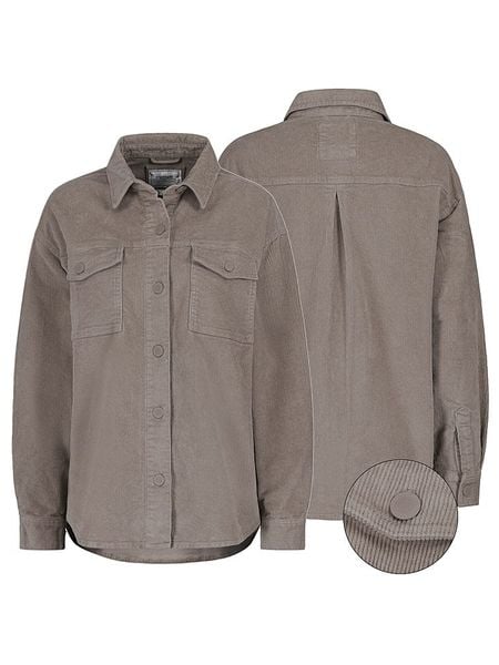 Eight2Nine Koszula sztruksowa w kolorze szarobrązowym rozmiar: L. Brązowe koszule Eight2Nine, l, bez wzorów, ze sztruksu, bez kołnierzyka, bez ramiączek. Za 139.87 zł.