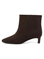 Loft37 Skórzane botki w kolorze brązowym rozmiar: 38. Brązowe botki loft37, bez wzorów, eleganckie, bez obcasa, na szpilce, bez zapięcia. Za 521.99 zł.