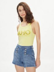 Liu Jo Top MA4327 J4695 Żółty Slim Fit. Żółte topy Liu Jo, s, bez wzorów, z wiskozy, bez kołnierzyka, bez ramiączek. Za 159.99 zł.