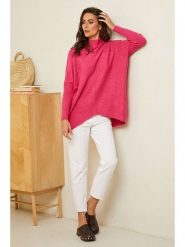 Soft Cashmere Sweter w kolorze różowym rozmiar: 38/40. Różowe swetry Soft Cashmere, bez wzorów, z kaszmiru, bez ramiączek. Za 104.99 zł.