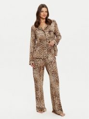 Guess Piżama O5RX08 KCIN2 Brązowy Regular Fit. Brązowe piżamy Guess, s, z aplikacjami, bez kołnierzyka, bez ramiączek. Za 339.99 zł.
