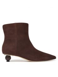 Weekend Max Mara Botki Wkacapanna 2625796014 Brązowy ciemny. Brązowe botki Weekend Max Mara, bez wzorów, ze skóry, bez obcasa, na słupku, bez zapięcia. Za 2,489.00 zł.