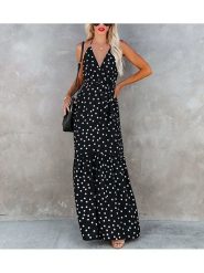 LA Angels Sukienka w kolorze czarno-białym rozmiar: M. Czarne sukienki LA Angels, na imprezę, m, bez wzorów, z tkaniny, bez kołnierzyka, bez ramiączek, maxi. Za 135.17 zł.