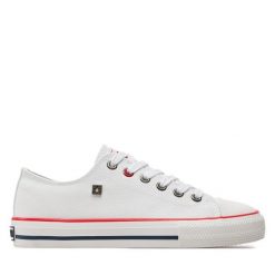 Trampki Big Star Shoes. Białe trampki BIG STAR SHOES, bez wzorów, retro, bez zapięcia. Za 109.99 zł.
