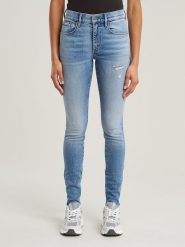 G-Star Dżinsy - Skinny fit - w kolorze niebieskim rozmiar: W28/L34. Niebieskie jeansy G-Star, l, z aplikacjami, ze skóry, klasyczne. Za 217.99 zł.