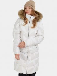 Płaszcz Zimowy Damski Fundango Puppis. Czarne płaszcze FUNDANGO, na zimę, s, bez wzorów, z futra, eleganckie, bez kaptura. Za 499.00 zł.