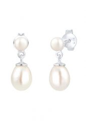 Elli PREMIUM Damska zawieszka do uszu szlachetna z perły hodowlana słodkowodna w srebrze 925 Sterling Silver Kolczyki 1 ct Damski. Szare kolczyki Elli PREMIUM, z perłą, srebrne. Za 293.99 zł.