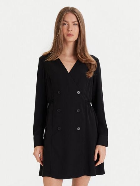 French Connection Sukienka koktajlowa 71ZBI Czarny Regular Fit. Czarne sukienki French Connection, bez wzorów, z syntetyku, wizytowe, bez kołnierzyka, bez ramiączek. Za 559.99 zł.