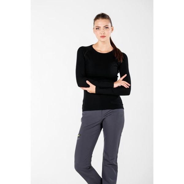 Alize - damska koszulka termoaktywna 100% merino (195 g/m²). Czarne bielizna termoaktywna damska WOOLONA, bez wzorów, z wełny, bez ramiączek, trekkingowe. W wyprzedaży za 297.00 zł.