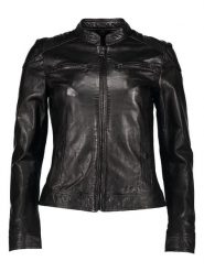 Bugatti Skórzana kurtka w kolorze czarnym rozmiar: 36. Czarne kurtki Bugatti, bez wzorów, ze skóry, bez kaptura. Za 549.06 zł.