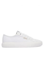 Calvin Klein Trampki Vulc HW0HW02975 Biały. Białe trampki Calvin Klein, bez wzorów, z materiału, bez zapięcia. Za 329.99 zł.