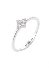 Elli DIAMONDS Pierścionek Zaręczynowy Damski Kwiatowy Diament Wyhodowany w Laboratorium Szlif Brylantowy Biały (0,14 ct) 925 Sterling Silver Ślubny Pi. Białe pierścionki Elli DIAMONDS, z diamentem, srebrne. Za 572.89 zł.