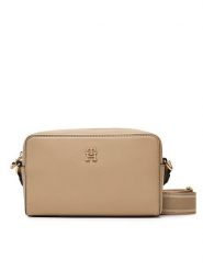 Tommy Hilfiger Torebka Th Joy Camera Bag AW0AW19060 Beżowy. Brązowe listonoszki Tommy Hilfiger, bez wzorów, ze skóry, bez dodatków. Za 409.99 zł.