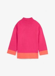 Sweter. Czerwone swetry bonprix, bez wzorów, z dzianiny, bez ramiączek. Za 117.99 zł.