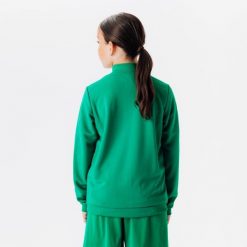 Bluza piłkarska Kipsta Essential trening. Zielone bluzy KIPSTA, bez wzorów, z elastanu, sportowe, bez ramiączek, bez kaptura. Za 69.99 zł.