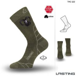 Skarpety funkcyjne TCM. Zielone skarpetki LASTING, bez wzorów, z elastanu. Za 51.00 zł.