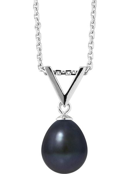 Pearl Addict Srebrny naszyjnik z zawieszką - dł. 42 cm rozmiar: onesize. Niebieskie naszyjniki Pearl Addict, z materiału, z perłą, srebrne. Za 173.99 zł.