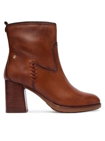 Pikolinos Botki W9U-8945C1 Brązowy. Brązowe botki Pikolinos, bez wzorów, ze skóry, bez obcasa, na słupku, bez zapięcia. Za 619.99 zł.