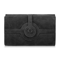 Portfel damski skórzany czarny duży vintage w orientacji poziomej z RFID Paolo Peruzzi T-134-HBL. Czarne portfele bez wzorów, ze skóry. Za 94.00 zł.
