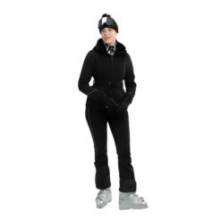 Damska kurtka narciarska Falcon. Czarne kurtki narciarskie Falcon, na zimę, xl, bez wzorów, z materiału, bez kaptura, do jazdy konnej. Za 1,566.99 zł.