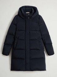 Woolrich Parka puchowa "Kelly" w kolorze granatowym rozmiar: S. Niebieskie płaszcze Woolrich, s, bez wzorów, z puchu, bez kaptura. Za 2,862.03 zł.