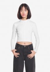 Koszulka sportowa damska Prosto Turtleneck Ribbed z długim rękawem. Białe t-shirty sportowe Prosto., m, z aplikacjami, z bawełny, bez ramiączek, na golfa. Za 118.99 zł.