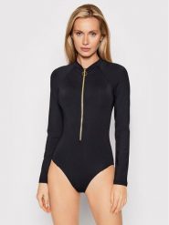 Seafolly Strój kąpielowy Zip Front 10936-942 Czarny. Czarne stroje jednoczęściowe Seafolly, bez wzorów, z syntetyku. Za 359.99 zł.