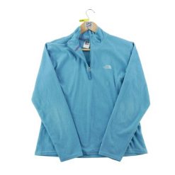 Second life - Bluza polarowa damska TKA 100 1/4 Zip - Stan dobry. Niebieskie bluzy bez kaptura The North Face, l, bez wzorów, z dresówki, bez kaptura. Za 124.96 zł.