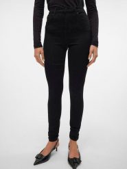 Vero Moda Dżinsy - Skinny fit - w kolorze czarnym rozmiar: S/L32. Czarne jeansy Vero Moda, l, z aplikacjami, z bawełny, klasyczne, z podwyższonym stanem. Za 100.75 zł.