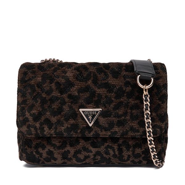 Torebka Guess. Brązowe kopertówki Guess, z aplikacjami, wizytowe, bez dodatków. Za 379.99 zł.