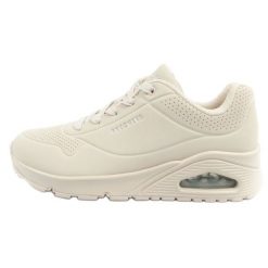 Buty Skechers Uno 73690/OWHT beżowy. Brązowe buty treningowe bez wzorów, ze skóry, bez zapięcia, trekkingowe. Za 466.89 zł.