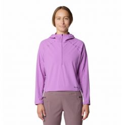 Bluza damska z kapturem Mountain Hardwear Sunshield™. Fioletowe bluzy MOUNTAIN HARDWEAR, bez wzorów, bez ramiączek, z kapturem. Za 412.00 zł.