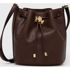 Lauren Ralph Lauren torebka skórzana 431876723002 kolor brązowy. Brązowe torebki klasyczne Lauren Ralph Lauren, bez wzorów, na ramię, bez dodatków. Za 1,529.90 zł.