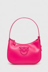 Pinko torebka skórzana kolor fioletowy. Fioletowe shopper bag Pinko, bez wzorów, na ramię, bez dodatków. Za 1,309.90 zł.
