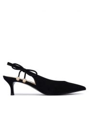 Furla Czółenka Poppy Slingback YM24FPO C10000 CN O6000 Czarny. Czarne czółenka Furla, bez wzorów, ze skóry, bez obcasa, bez zapięcia. Za 969.99 zł.