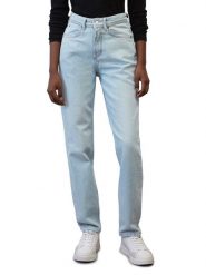Marc O'Polo Denim Jeansy 341 9238 12177 Błękitny Mom Fit. Niebieskie jeansy Marc O'Polo DENIM, bez wzorów, z bawełny. Za 309.99 zł.