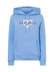 Tommy Jeans Damski sweter z kapturem Kobiety Bawełna niebieski jednolity, XS. Niebieskie swetry Tommy Jeans, xs, bez wzorów, z bawełny, klasyczne, bez ramiączek. Za 399.95 zł.