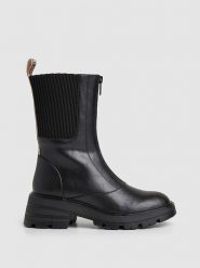 Pepe Jeans FOOTWEAR Sztyblety "Soda Mask" w kolorze czarnym rozmiar: 36. Czarne botki Pepe Jeans FOOTWEAR, bez wzorów, z jeansu, sportowe, bez zapięcia. Za 249.76 zł.