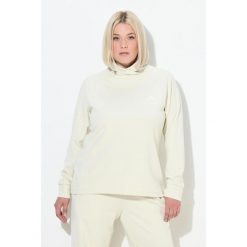 Damskie Bluza stójka długi rękaw otwory na kciuki antybakteryjna. Brązowe bluzy Ulla Popken, plus size, bez wzorów, z elastanu, bez kaptura. Za 279.99 zł.