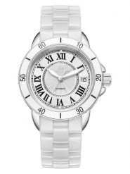 ALAIN ASTER Zegarek kwarcowy w kolorze srebrno-białym rozmiar: onesize. Białe, analogowe zegarki ALAIN ASTER, ceramiczne. Za 1,348.99 zł.