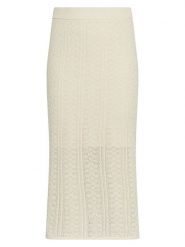 MOSS COPENHAGEN Spódnica w kolorze kremowym rozmiar: XS/S. Brązowe spódnice Moss Copenhagen, na co dzień, s, bez wzorów, prążkowane, maxi, proste. Za 254.95 zł.