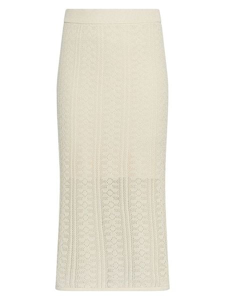 MOSS COPENHAGEN Spódnica w kolorze kremowym rozmiar: L/XL. Brązowe spódnice Moss Copenhagen, na co dzień, l, bez wzorów, prążkowane, maxi, proste. Za 214.95 zł.