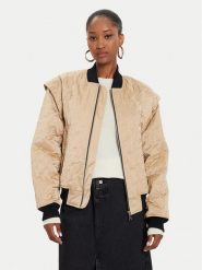 KARL LAGERFELD Kurtka bomber 245W1506 Beżowy Regular Fit. Brązowe kurtki KARL LAGERFELD, bez wzorów, z syntetyku, bez kaptura. Za 879.99 zł.