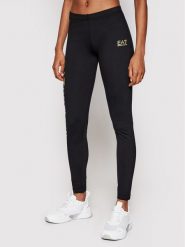 EA7 Emporio Armani Legginsy 8NTP63 TJ01Z 0200 Czarny Slim Fit. Czarne legginsy EA7 Emporio Armani, bez wzorów, z bawełny. Za 199.99 zł.