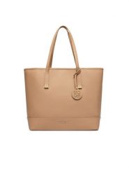 Nine West Torebka EO-Delancey Day-KY254 Beżowy. Brązowe shopper bag Nine West, bez wzorów, z materiału, bez dodatków. Za 299.99 zł.