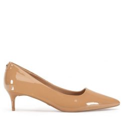Szpilki Nine West. Brązowe szpilki Nine West, bez wzorów, bez obcasa, na szpilce, bez zapięcia. Za 199.99 zł.