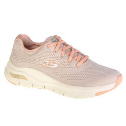 Buty do chodzenia damskie, Skechers Arch Fit-Big Appeal. Brązowe buty treningowe Skechers, bez wzorów, z materiału, przed kostkę, bez zapięcia, trekkingowe. Za 329.99 zł.