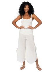 Aller Simplement Spodnie w kolorze białym rozmiar: 34/36. Białe spodnie materiałowe Aller Simplement, bez wzorów, z bawełny. Za 78.99 zł.