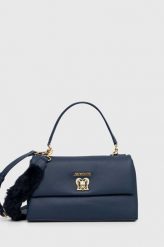 Love Moschino torebka kolor granatowy. Niebieskie listonoszki Love Moschino, bez wzorów, na ramię, bez dodatków. W wyprzedaży za 649.99 zł.
